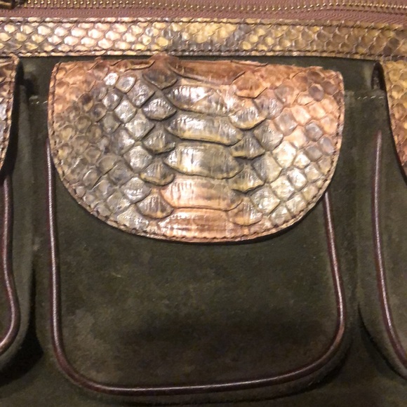 RARE Ghurka Italian leather python hobo bag - Picture 4 of 16